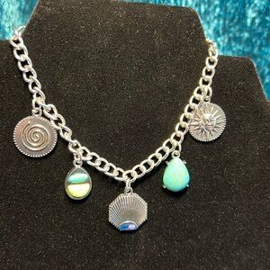 Charm Bracelet turquoise and green. Paparazzi